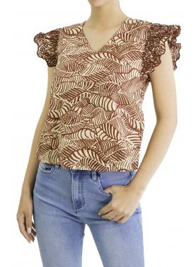 Maglia a V con ricami sulla manica  Only